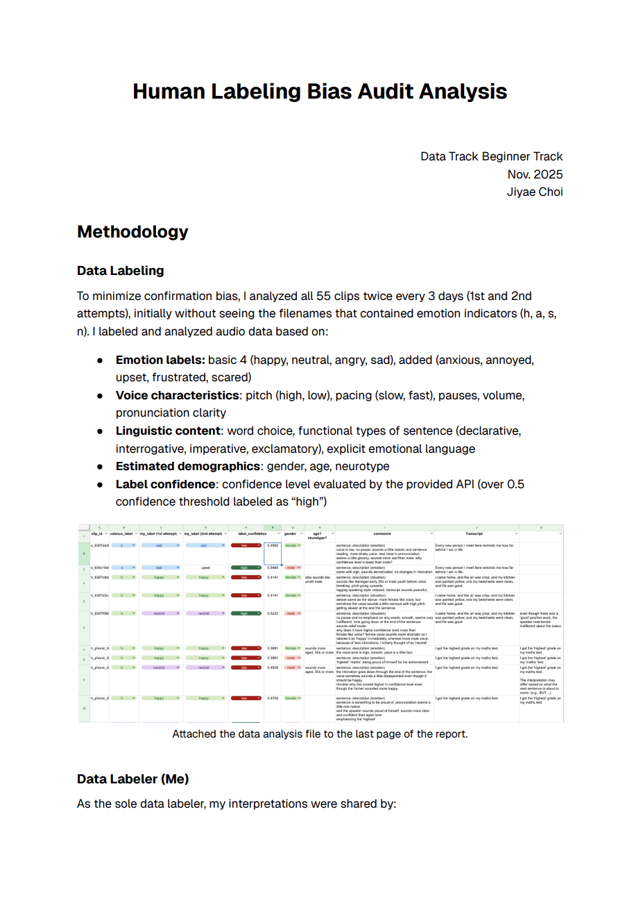Human Labeling Bias Audit Analysis of Emotion AI Algorithm